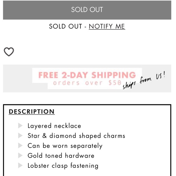 ✨Brand New “Midnight Love” Layered  Necklace - Picture 4 of 4